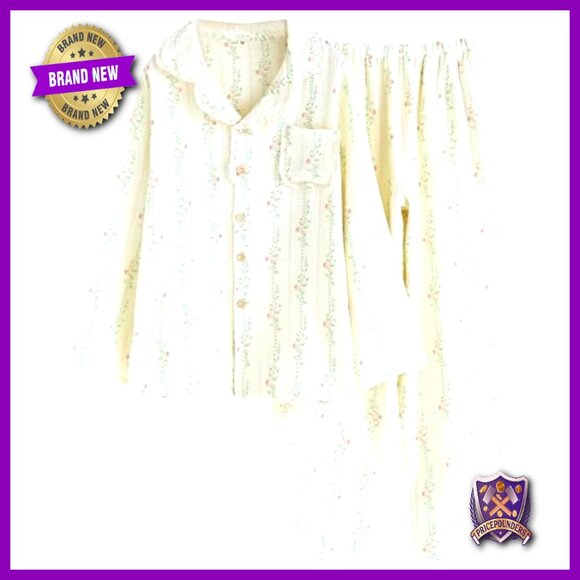 Linen Pajama Set Long Sleeve Relaxed Fit Lounge Wear Summer